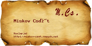 Miskov Csát névjegykártya
